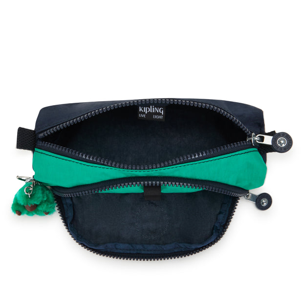 KIPLING حقيبة القلم المتوسطة للجنسين الأزرق الأخضر لطيف