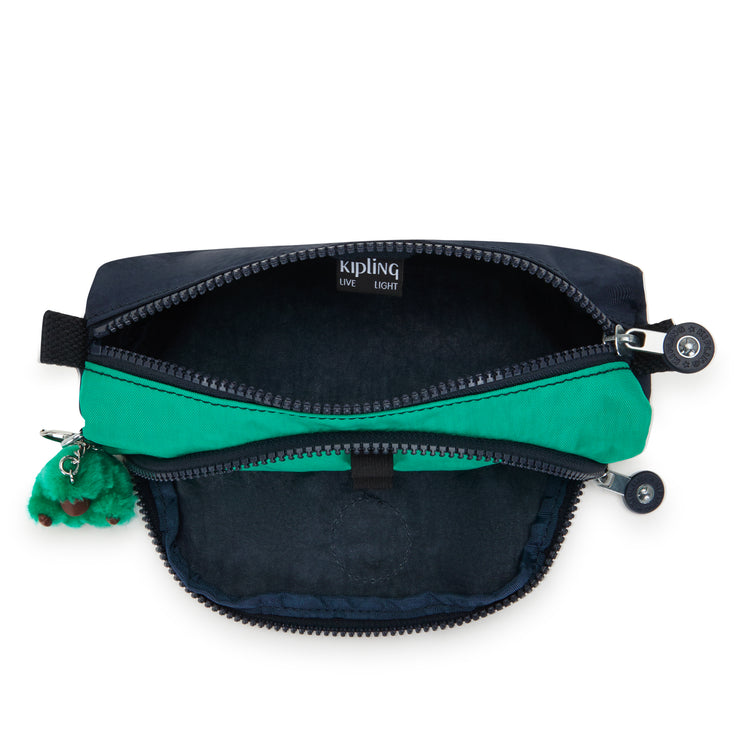 حقيبة أقلام KIPLING متوسطة الحجم للجنسين أزرق أخضر بلون أزرق لطيف - 09406-CD7