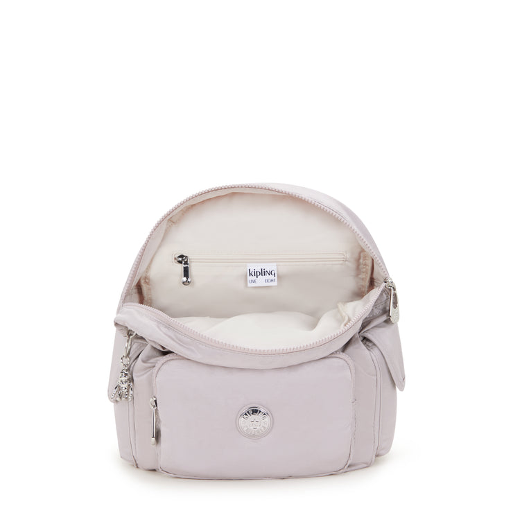 حقيبة ظهر صغيرة من KIPLING حقيبة ظهر أنثوية صغيرة حزمة جليم سيلفر سيتي S - I2525-K6G