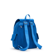 حقيبة ظهر صغيرة من KIPLING حقيبة ظهر أنثوية ساتان أزرق ساتان حزمة المدينة S - I2525-S9H