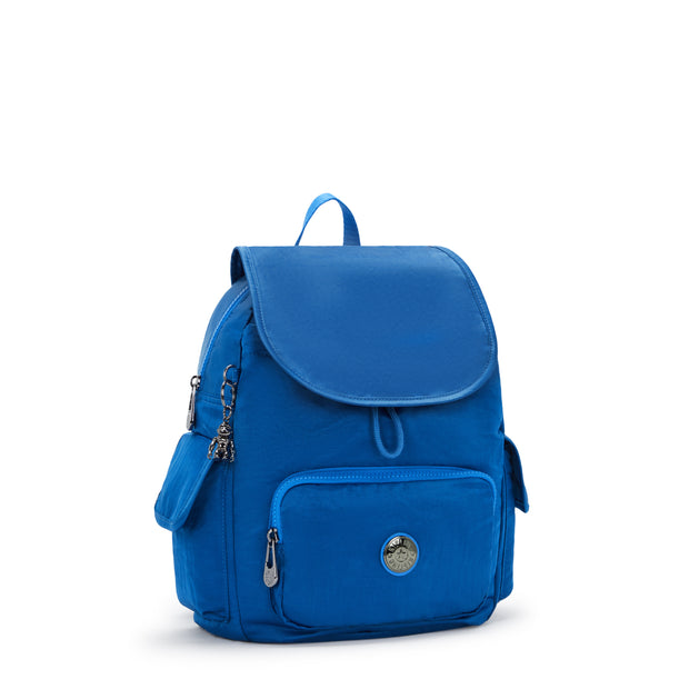 حقيبة ظهر صغيرة من KIPLING حقيبة ظهر أنثوية ساتان أزرق ساتان حزمة المدينة S - I2525-S9H