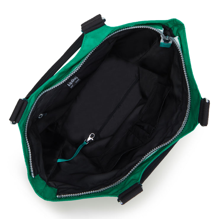 حقيبة KIPLING متوسطة الحجم بإغلاق بسحاب أنثوي أخضر سريع أخضر جديد سيسلي - I2888-AG4
