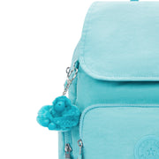 حقيبة ظهر صغيرة مع أحزمة قابلة للتعديل من KIPLING حقيبة ظهر صغيرة بأحزمة قابلة للتعديل للإناث أعمق أكوا سيتي بسحاب S - I3523-T6E