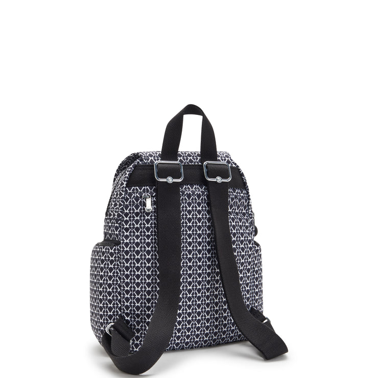حقيبة ظهر صغيرة من KIPLING مع أحزمة قابلة للتعديل بطباعة أنثوية مطبوعة بطبعة أنثى بسحاب صغير - I3735-DD2