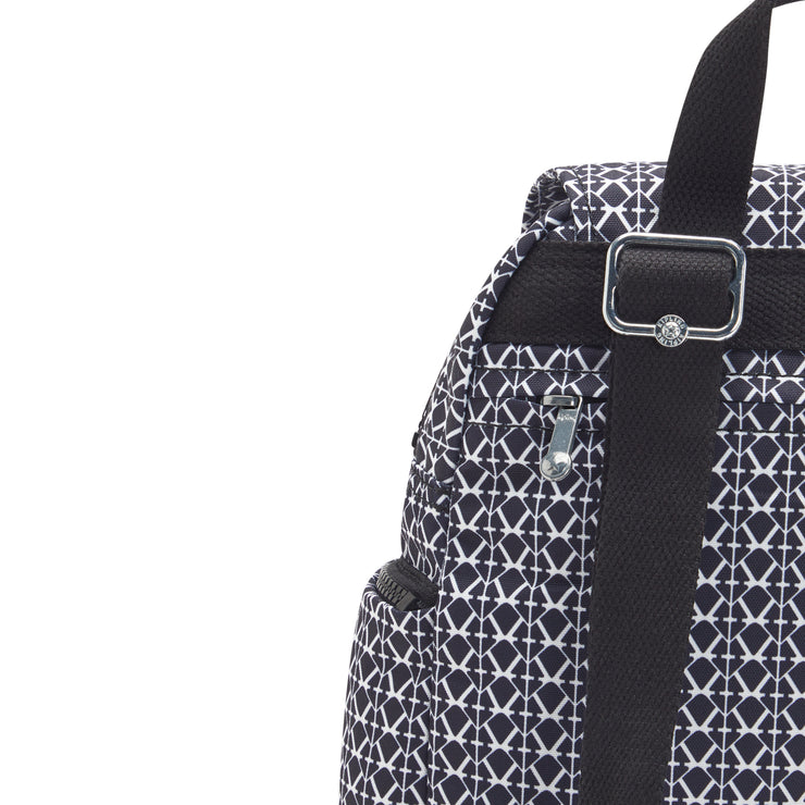 حقيبة ظهر صغيرة من KIPLING مع أحزمة قابلة للتعديل بطباعة أنثوية مطبوعة بطبعة أنثى بسحاب صغير - I3735-DD2