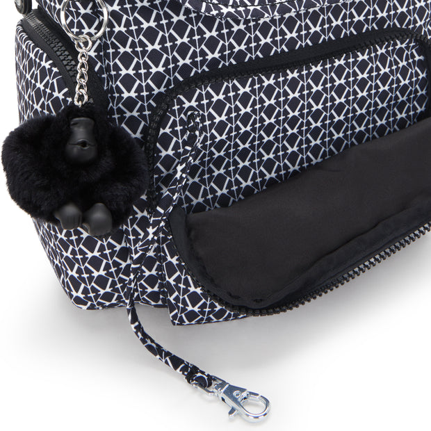 حقيبة ظهر صغيرة KIPLING مع أحزمة قابلة للتعديل أنثى توقيع طباعة مدينة الرمز البريدي البسيطة