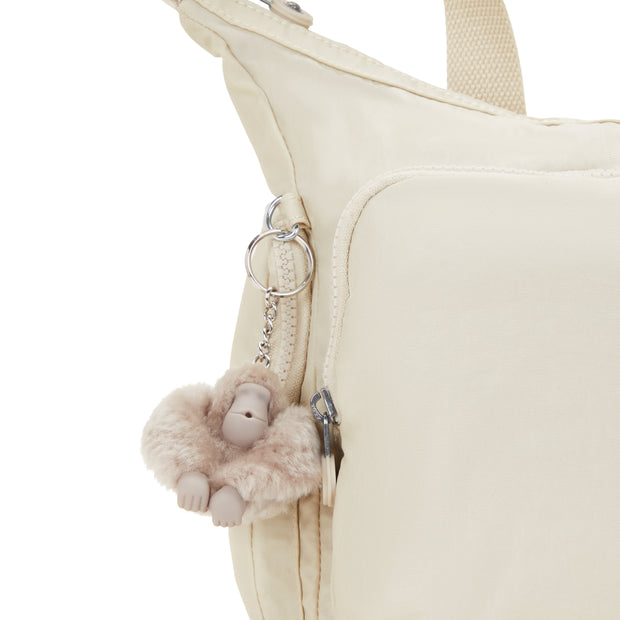 حقيبة كروس كبيرة KIPLING مع أحزمة قابلة للتعديل أنثى بيج لؤلؤي غاب