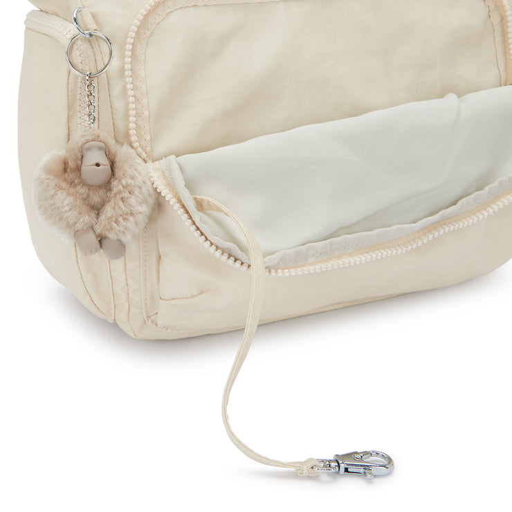 حقيبة كروس كبيرة KIPLING مع أحزمة قابلة للتعديل أنثى بيج لؤلؤي غاب