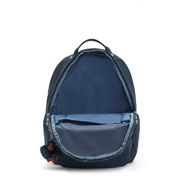 حقيبة ظهر كبيرة من KIPLING (مع حجرة للكمبيوتر المحمول) حقيبة ظهر كبيرة (مع حجرة للكمبيوتر المحمول) للجنسين بلون أزرق حقيقي متناغم - I4275-4DX