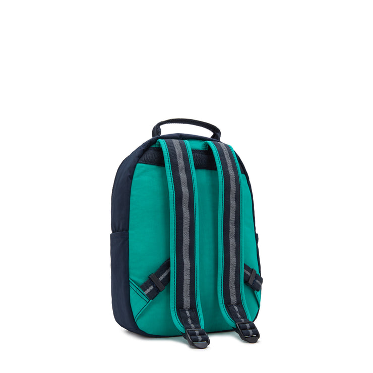 حقيبة ظهر صغيرة (مع حماية للكمبيوتر المحمول) من KIPLING للجنسين أزرق أخضر بل سيول S - I4345-CD7