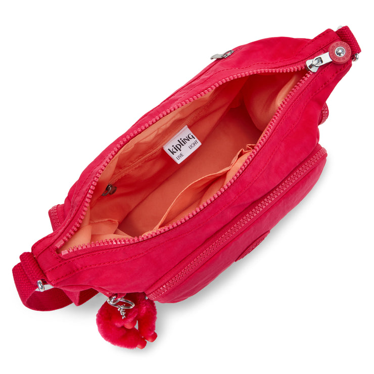 حقيبة KIPLING كروس متوسطة الحجم بأشرطة قابلة للتعديل أنثوية باللون الوردي الوردي Gabb S - I4493-T73