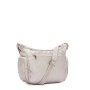 حقيبة KIPLING كروس متوسطة الحجم بأشرطة قابلة للتعديل أنثوية متوهجة معدنية متوهجة Gabb S - I4611-48I