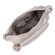 حقيبة KIPLING كروس متوسطة الحجم بأشرطة قابلة للتعديل أنثوية متوهجة معدنية متوهجة Gabb S - I4611-48I