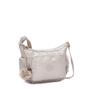 حقيبة KIPLING كروس متوسطة الحجم بأشرطة قابلة للتعديل أنثوية متوهجة معدنية متوهجة Gabb S - I4611-48I