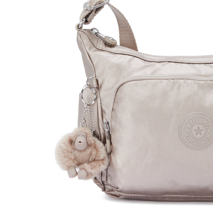 حقيبة KIPLING كروس متوسطة الحجم بأشرطة قابلة للتعديل أنثوية متوهجة معدنية متوهجة Gabb S - I4611-48I