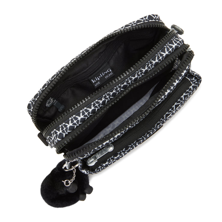 حقيبة KIPLING كروس صغيرة قابلة للتحويل إلى حقيبة خصر (بأحزمة قابلة للإزالة) أنثى بطبعة أبانو متعددة - I4706-DD2