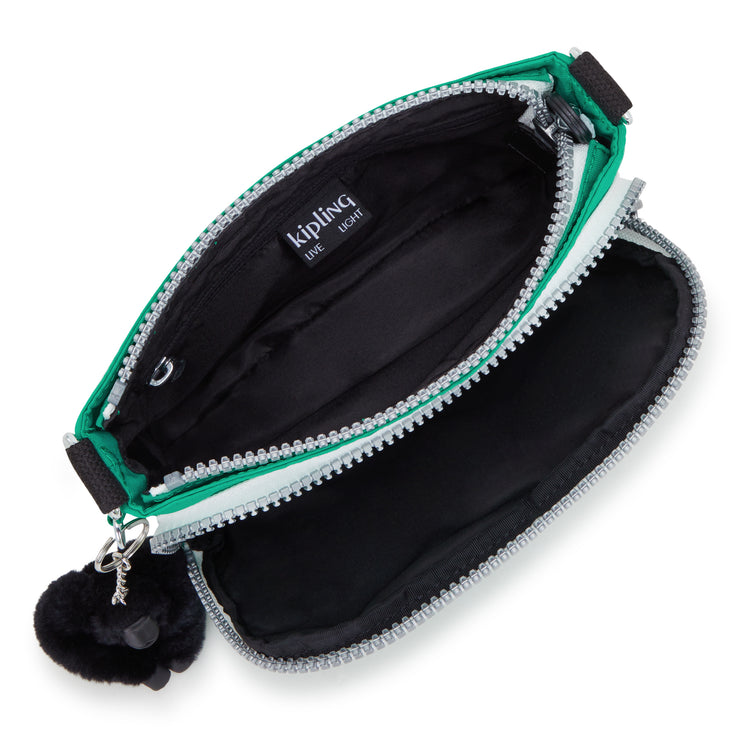 حقيبة كتف صغيرة من KIPLING (مع حزام قابل للإزالة) أنثى رابيد أخضر جديد ميلوس - I4874-AG4