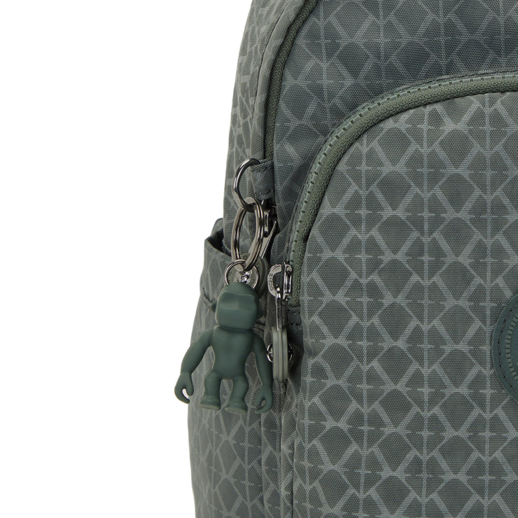Kipling حقيبة ظهر صغيرة أنثى علامة خضراء النقش ديليا ميني