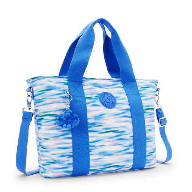 KIPLING حقيبة كبيرة (مع مصيدة أكتاف قابلة للإزالة) أنثى زرقاء مخففة مينتا L