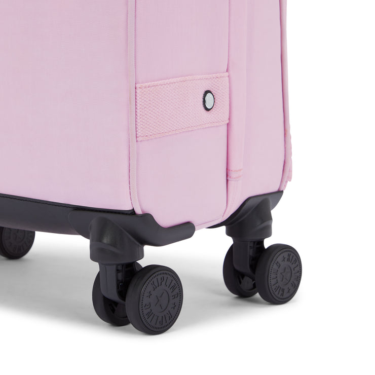 حقيبة KIPLING صغيرة الحجم بعجلات ذات عجلات أنثى ذات لون وردي مزهر وردي عفوي S - I5508-R2C