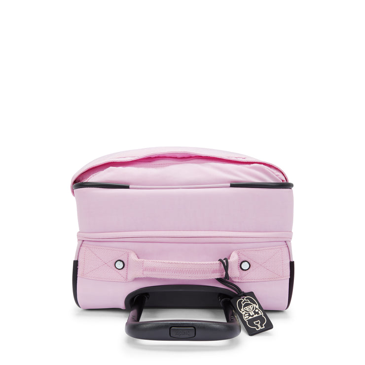 حقيبة KIPLING صغيرة الحجم بعجلات ذات عجلات أنثى ذات لون وردي مزهر وردي عفوي S - I5508-R2C