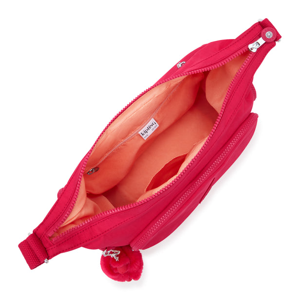 حقيبة كروس كبيرة KIPLING مع أحزمة قابلة للتعديل أنثى قصاصات ورق وردي غاب
