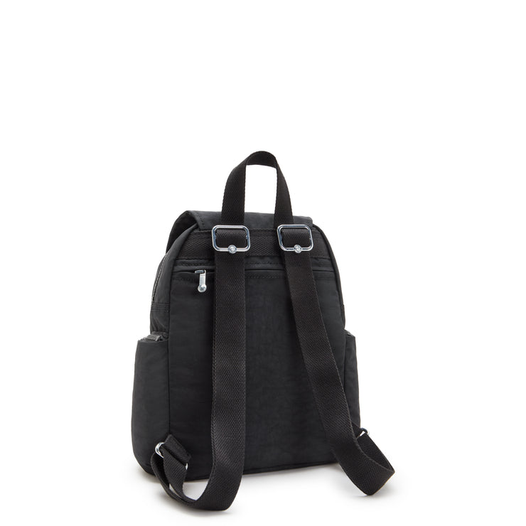 حقيبة ظهر صغيرة بأحزمة قابلة للتعديل من KIPLING أنثى سوداء نوار سيتي بسحاب صغير - I6046-P39