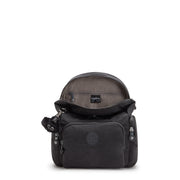 حقيبة ظهر صغيرة بأحزمة قابلة للتعديل من KIPLING أنثى سوداء نوار سيتي بسحاب صغير - I6046-P39
