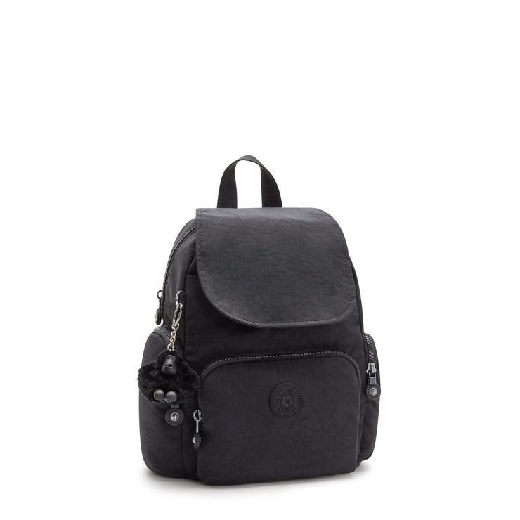 حقيبة ظهر صغيرة بأحزمة قابلة للتعديل من KIPLING أنثى سوداء نوار سيتي بسحاب صغير - I6046-P39