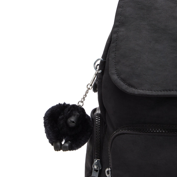 حقيبة ظهر صغيرة بأحزمة قابلة للتعديل من KIPLING أنثى سوداء نوار سيتي بسحاب صغير - I6046-P39