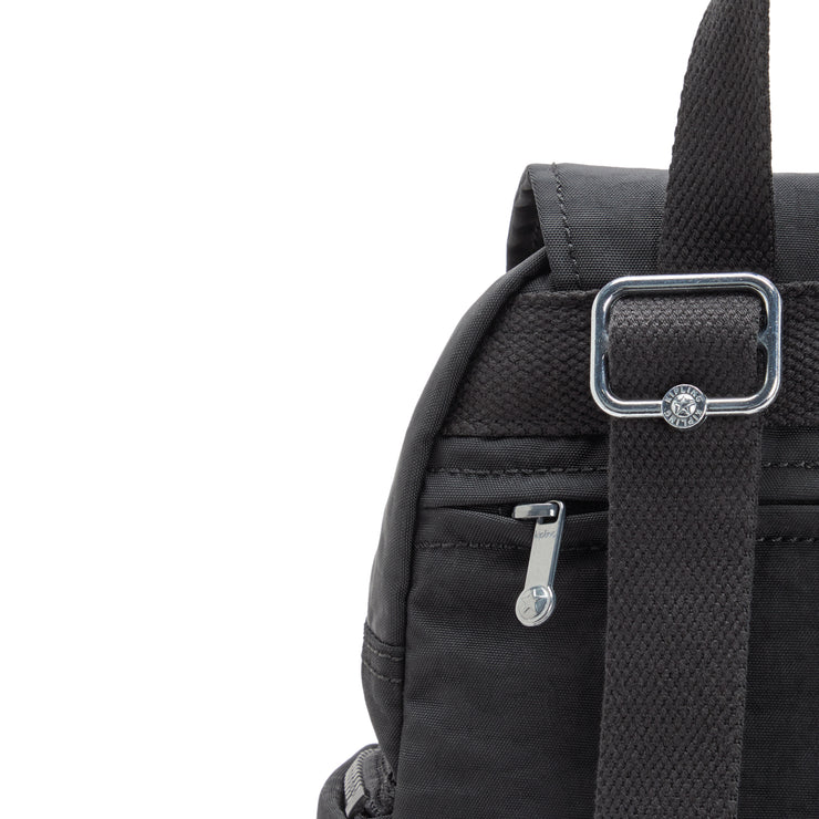 حقيبة ظهر صغيرة بأحزمة قابلة للتعديل من KIPLING أنثى سوداء نوار سيتي بسحاب صغير - I6046-P39