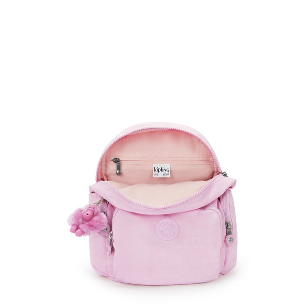 حقيبة ظهر صغيرة KIPLING مع أحزمة قابلة للتعديل أنثى تزهر الوردي مدينة الرمز البريدي البسيطة