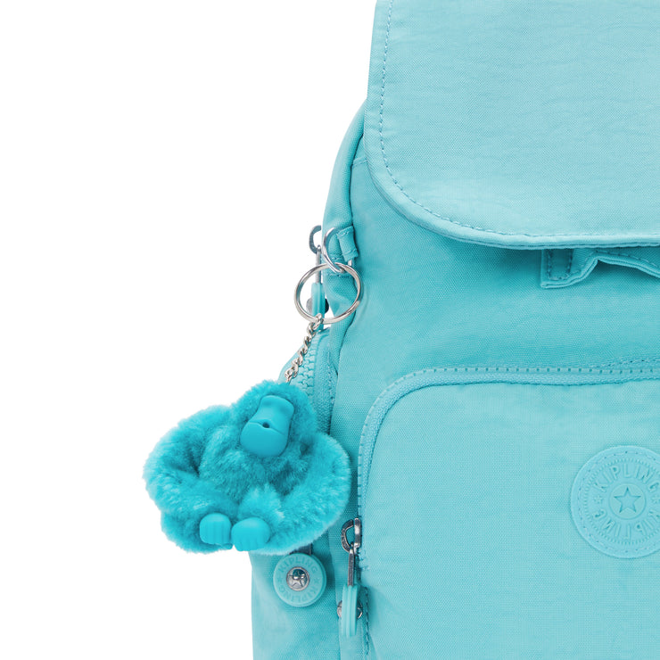حقيبة ظهر صغيرة مع أحزمة قابلة للتعديل من KIPLING أنثى بأحزمة صغيرة بسحاب مائي عميق مائي - I6046-T6E