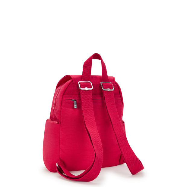 حقيبة ظهر صغيرة KIPLING مع أحزمة قابلة للتعديل أنثى قصاصات ورق وردي سيتي الرمز البريدي البسيطة