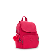 حقيبة ظهر صغيرة KIPLING مع أحزمة قابلة للتعديل أنثى قصاصات ورق وردي سيتي الرمز البريدي البسيطة