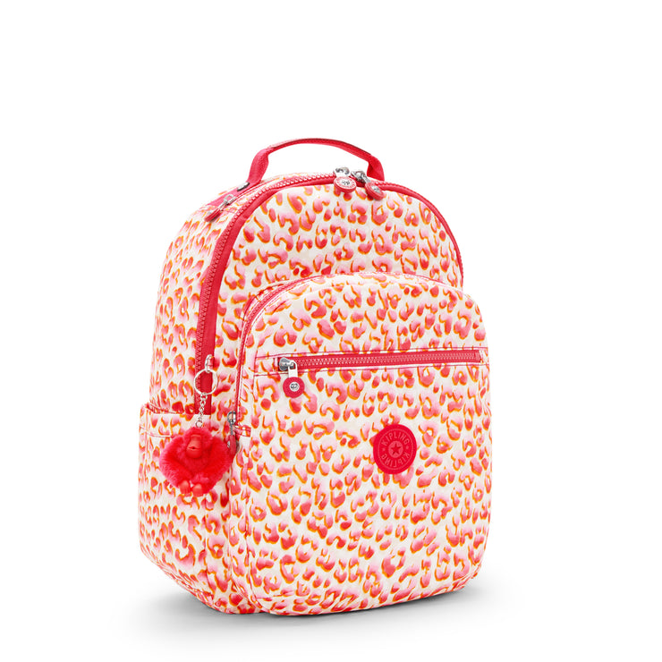 حقيبة ظهر كبيرة من KIPLING حقيبة ظهر أنثوية كبيرة من طراز الفهد اللاتيني سيول - I6269-6LX