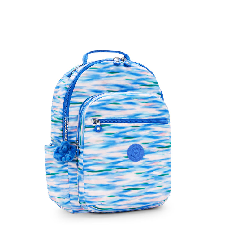 حقيبة ظهر كبيرة من KIPLING حقيبة ظهر أنثوية زرقاء مخففة سيول - I6269-TX9