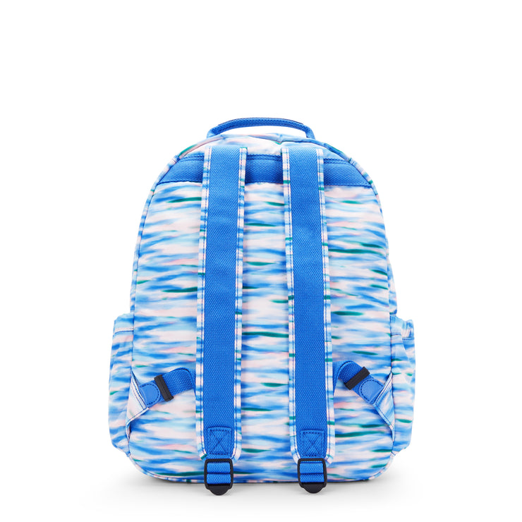 KIPLING حقيبة ظهر كبيرة أنثى مخففة زرقاء سيول
