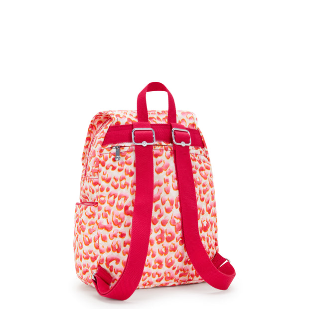 حقيبة ظهر صغيرة KIPLING مع أحزمة قابلة للتعديل أنثى الفهد اللاتيني مدينة الرمز البريدي S