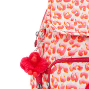 حقيبة ظهر صغيرة KIPLING مع أحزمة قابلة للتعديل أنثى الفهد اللاتيني مدينة الرمز البريدي S