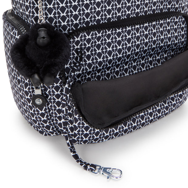 حقيبة ظهر صغيرة KIPLING مع أحزمة قابلة للتعديل أنثى توقيع طباعة مدينة الرمز البريدي S