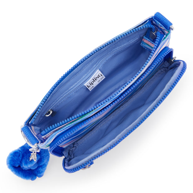 حقيبة كتف صغيرة KIPLING (مع حزام قابل للإزالة) أنثى مخففة زرقاء ميلوس أب