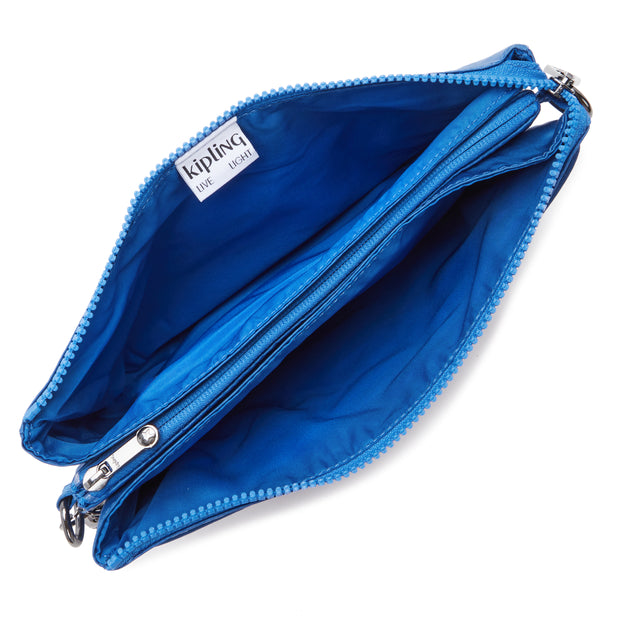 KIPLING كروس بودي متوسط (مع حزام قابل للإزالة) أنثى أزرق ساتان ريري L