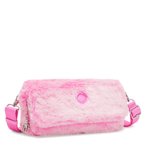 KIPLING حقيبة كتف صغيرة (مع حزام قابل للإزالة) أنثى عيد الحب الوردي أراس