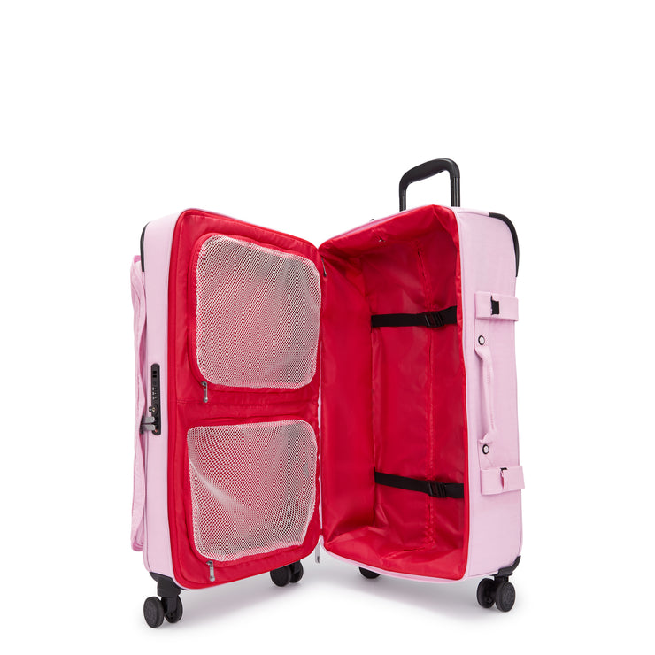 حقيبة KIPLING ذات عجلات متوسطة الحجم أنثى وردية اللون متفتحة M - I6918-R2C