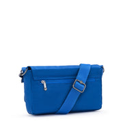 KIPLING حقيبة كتف صغيرة (مع حزام قابل للإزالة) أنثى أزرق ساتان أراس