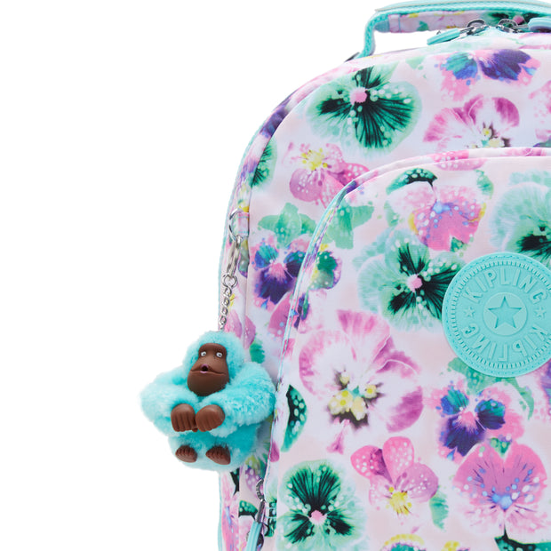 حقيبة ظهر كبيرة من KIPLING (مع حماية للكمبيوتر المحمول) غرفة صف أكوا بلوسوم أنثى - I709090-7EC