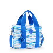 KIPLING حقيبة متوسطة (مع مصيدة أكتاف قابلة للإزالة) أنثى زرقاء مخففة مينتا م