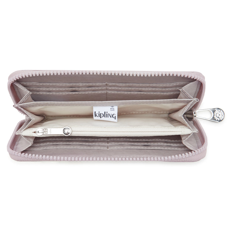محفظة KIPLING كبيرة الحجم أنثوية فضي لامع إيمالي جديد - I7577-K6G