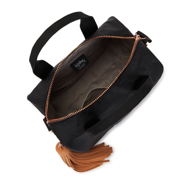 Kipling حقيبة يد متوسطة (مع مصيدة أكتاف قابلة للفصل) أنثى روز أسود بينا M